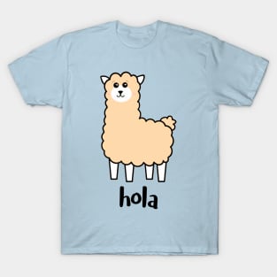 Hola, says the Alpaca T-Shirt